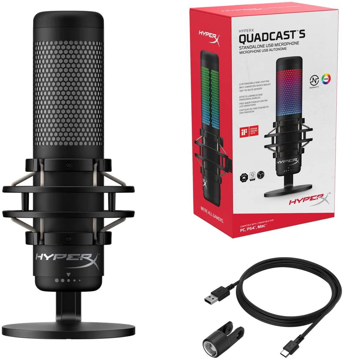 HyperX Quadcast S Standalone USB Microphone