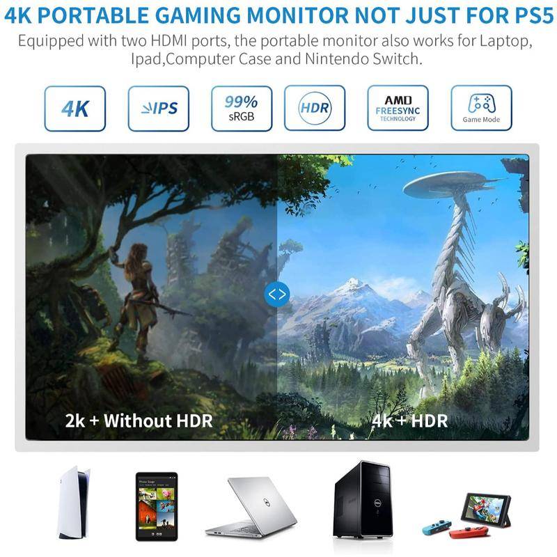 GSTORY 15.6 Inch Portable Gaming Monitor for PS5