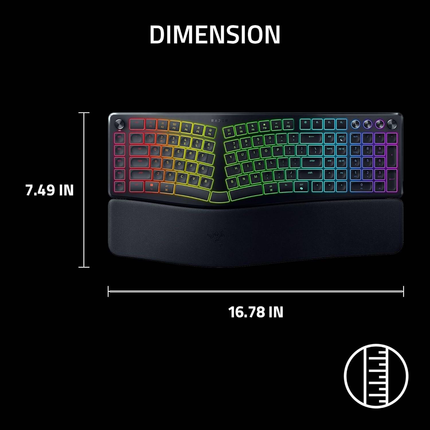 Custom Split Razer Keyboard Razer Pro Type Ergo Wireless Split Ergonomic RGB Gaming Keyboard