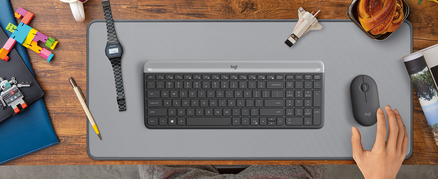 Logitech Studio Series Desk Mat - Mid Grey