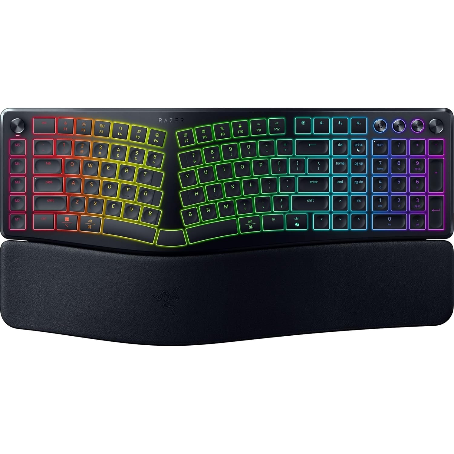 Different Razer Keyboards Razer Pro Type Ergo Wireless Split Ergonomic RGB Gaming Keyboard